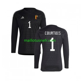 Maillot de Foot Belgique Courtois 1 Extérieur Gardien 2022 Manches Longues